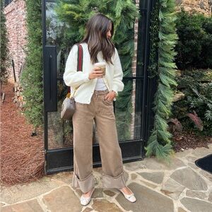 Free People Final Countdown Low Rise Cuffed Boyfriend Tumbleweed